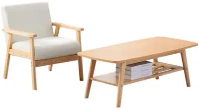 Bahamas Coffee Table And Beige Chair Set