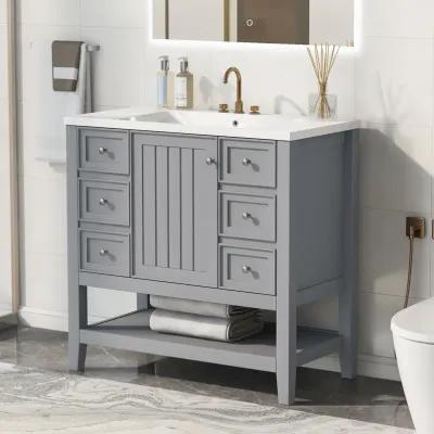 Merax 36" Bathroom Vanity Cabinet Base Only