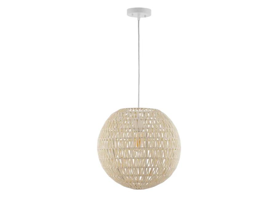 Luna Bohemian Modern Woven Rattaniron LED Pendant