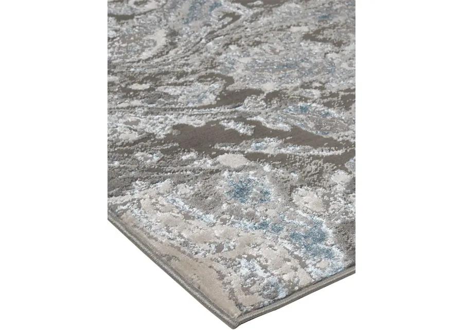 Azure 3405F 9'2" x 12' Ivory/Gray/Blue Rug