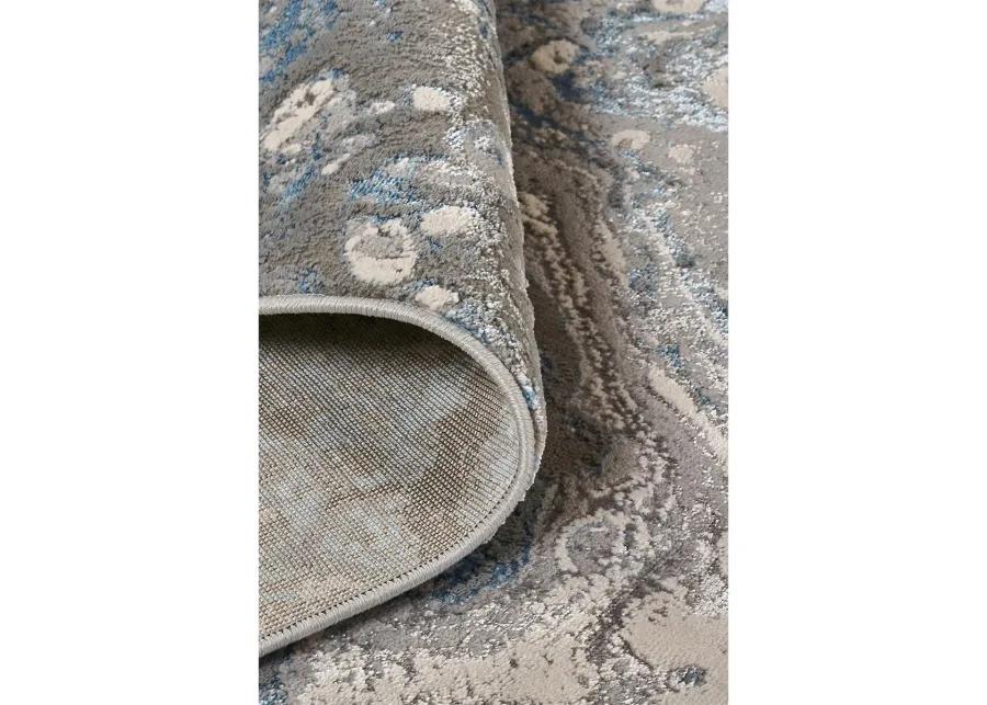 Azure 3405F 9'2" x 12' Ivory/Gray/Blue Rug