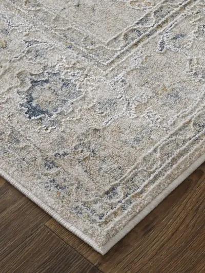 Pasha 39M7F 7'10" x 10'3" Ivory/Taupe/Blue Rug