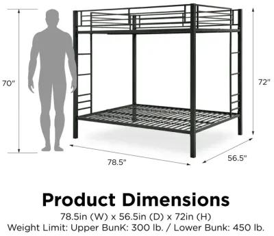 Parker Full over Full Metal Bunk Bed