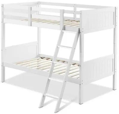 Twin Size Wooden Bunk Beds Convertible 2 Individual Beds