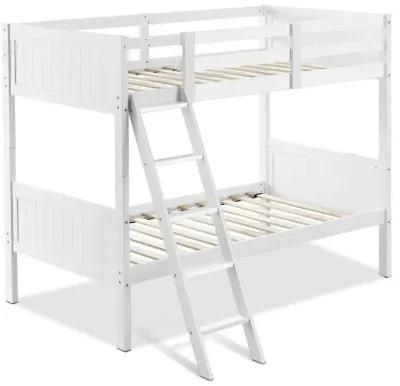 Twin Size Wooden Bunk Beds Convertible 2 Individual Beds