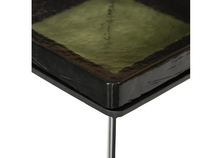 Lennie Cast Glass End Table