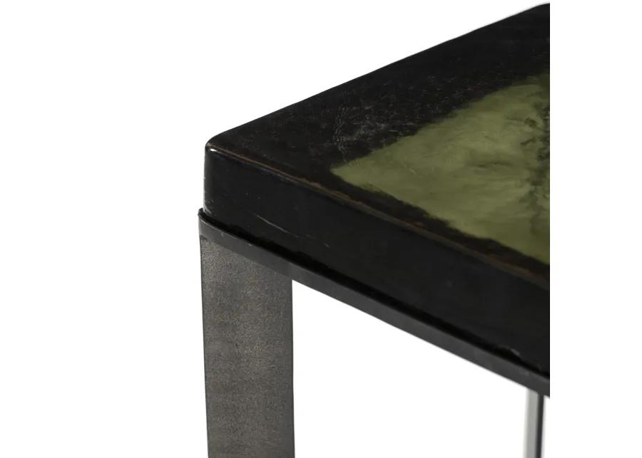 Lennie Cast Glass End Table