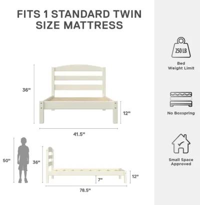 DHP Braylon Twin Bed, White