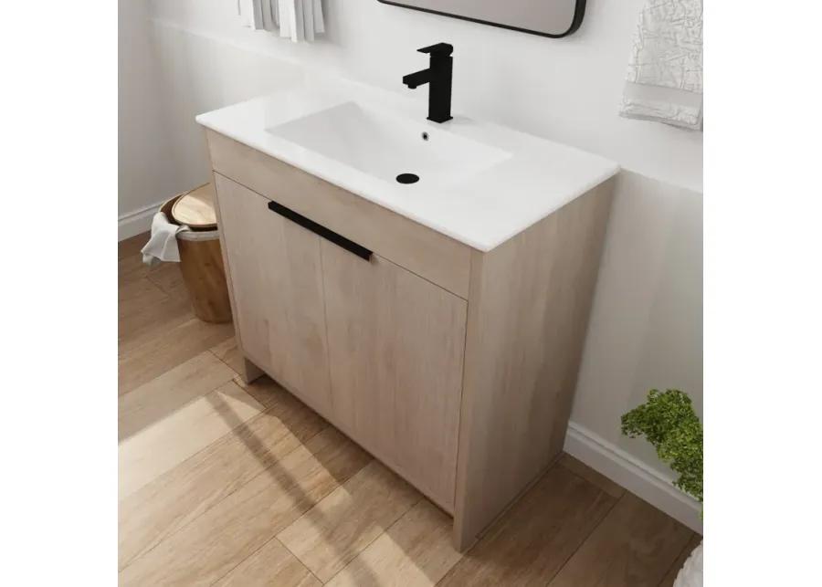 36 Inch Bathroom Vanity Plywood With 2 Drawers