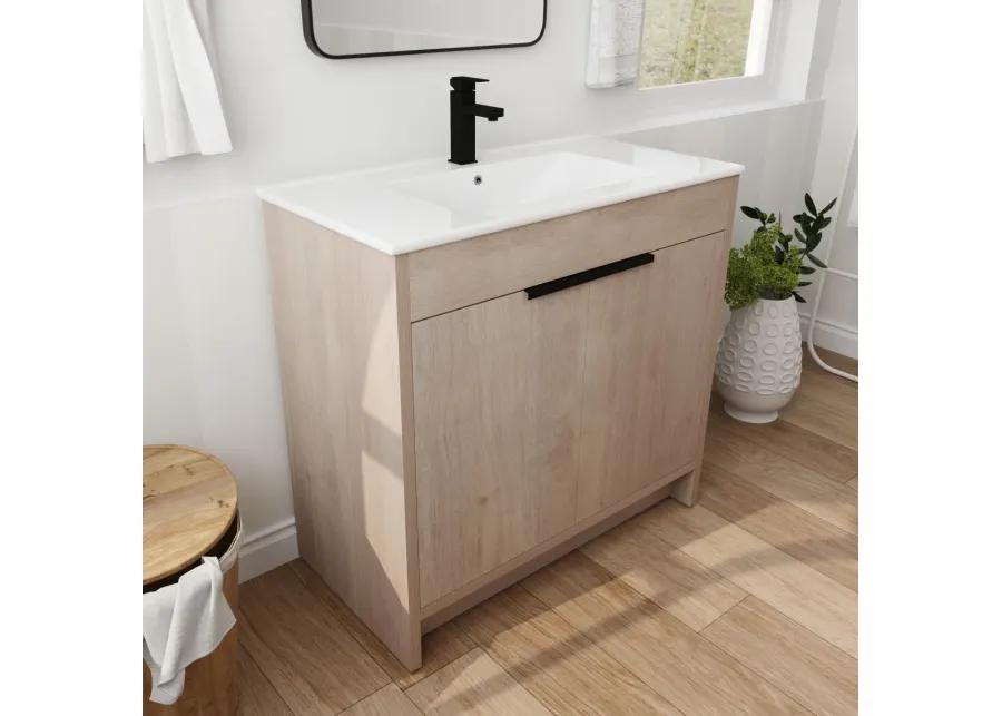 36 Inch Bathroom Vanity Plywood With 2 Drawers