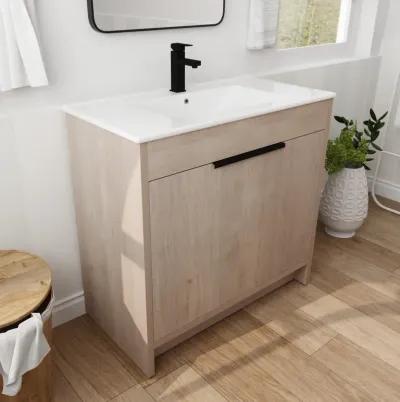 36 Inch Bathroom Vanity Plywood With 2 Drawers