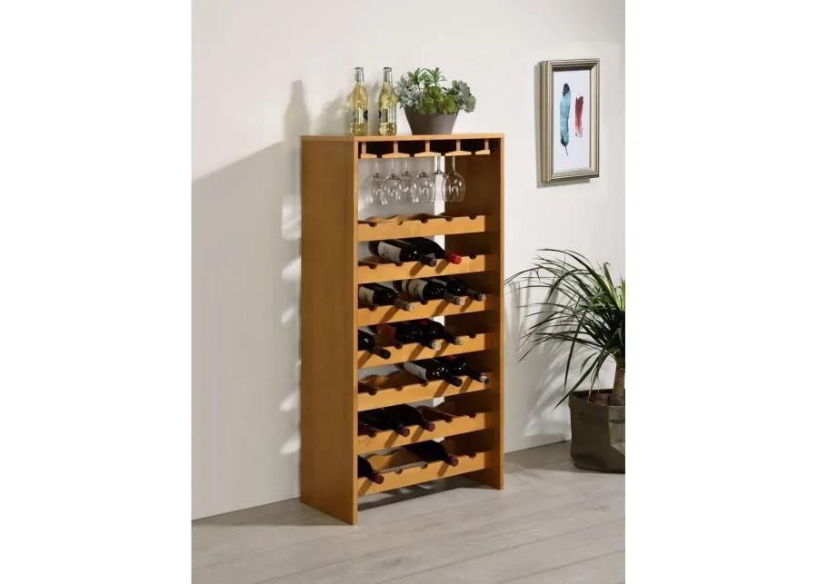 Hanzi Wine Cabinet, Oak Finish