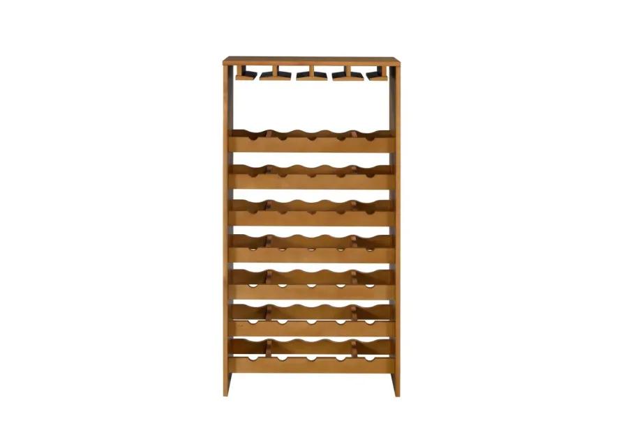 Hanzi Wine Cabinet, Oak Finish