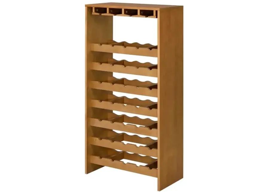 Hanzi Wine Cabinet, Oak Finish