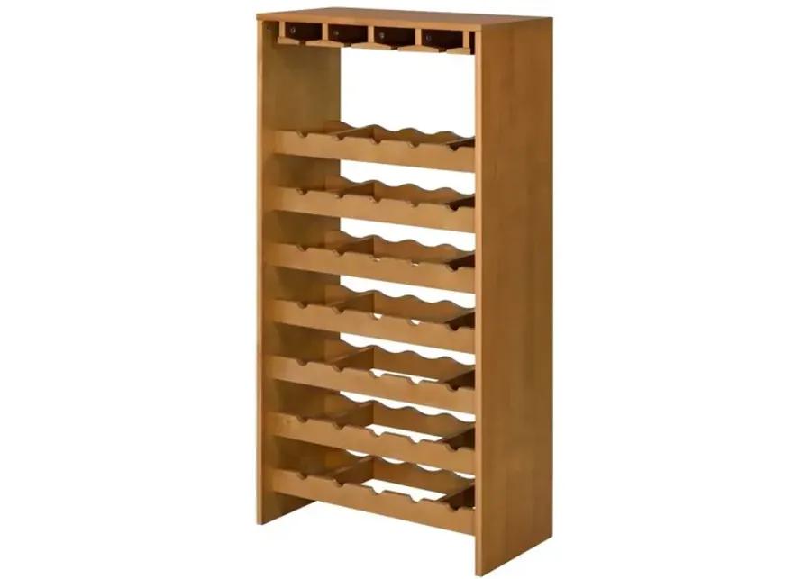 Hanzi Wine Cabinet, Oak Finish