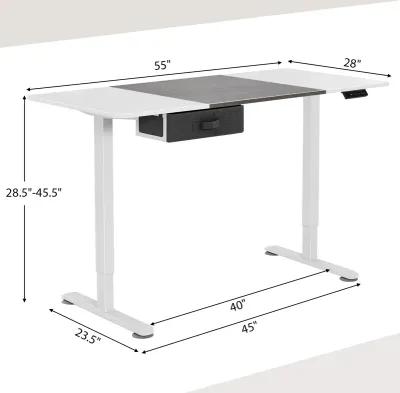 Height Adjustable Electric Standing Desk with USB Charging Port