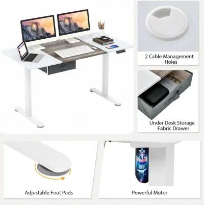 Height Adjustable Electric Standing Desk with USB Charging Port