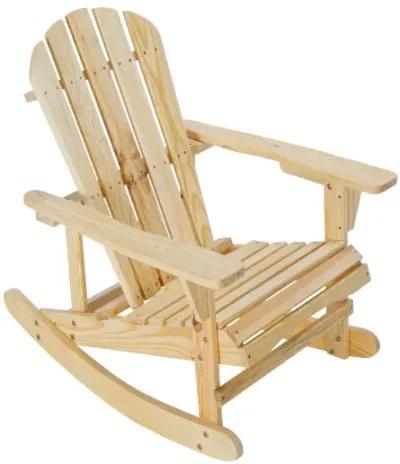 Adirondack Rocking Chair Solid Wood Chairs Finish Outdoor Furniture For Patio, Backyard, Garden