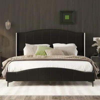 Merax PU Leather Upholstered Platform Bed