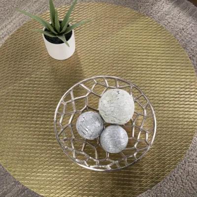 Judmont Round Cocktail Table w/Embossed Top