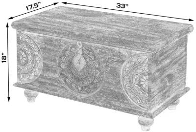 Butler Specialty Company Mesa Carved Wood Trunk Coffee Table, Assorted