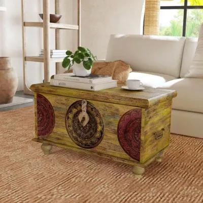 Butler Specialty Company Mesa Carved Wood Trunk Coffee Table, Assorted