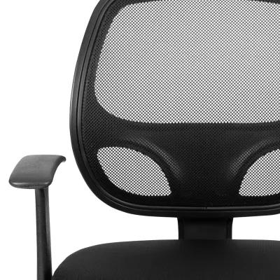 Flash Fundamentals Mid-Back Gray Mesh Swivel Ergonomic Task Office Chair with Arms