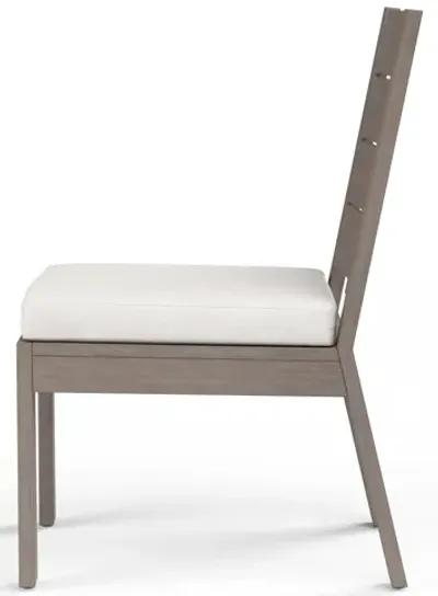 Laguna Armless Dining Chair in Canvas Flax, No Welt