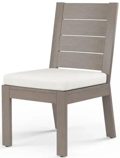 Laguna Armless Dining Chair in Canvas Flax, No Welt