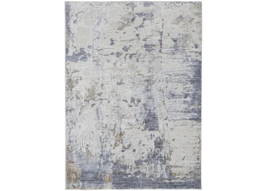 Laina 39GHF Ivory/Gray/Blue 3' x 12' Rug