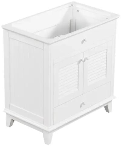 30" Bathroom Vanity Base Without Sink, Bathroom Cabinet With Two Doors And One Drawer