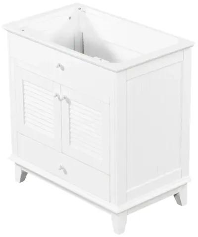 30" Bathroom Vanity Base Without Sink, Bathroom Cabinet With Two Doors And One Drawer