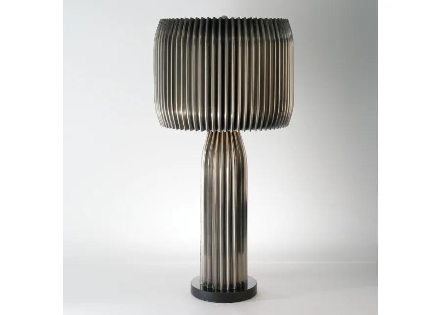 Crimp Table Lamp- Silver