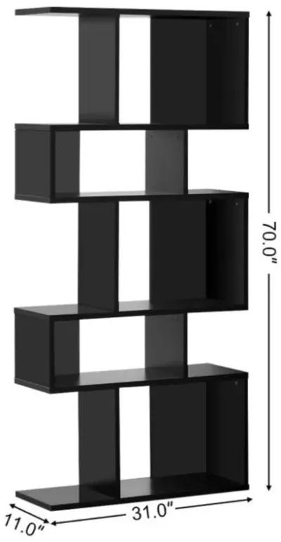 Hivago 5 Cubes Ladder Shelf Corner Bookshelf Display Rack Bookcase