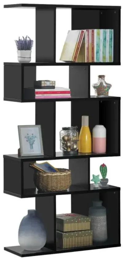 Hivago 5 Cubes Ladder Shelf Corner Bookshelf Display Rack Bookcase