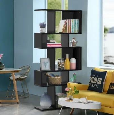 Hivago 5 Cubes Ladder Shelf Corner Bookshelf Display Rack Bookcase