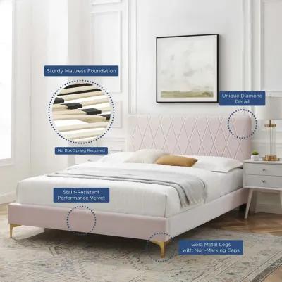 Modway - Phillipa Performance Velvet King Platform Bed