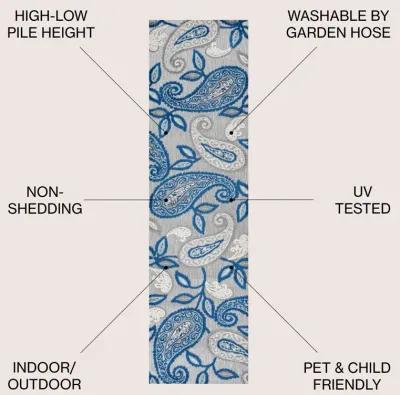 Julien Paisley High-Low Indoor/Outdoor Area Rug