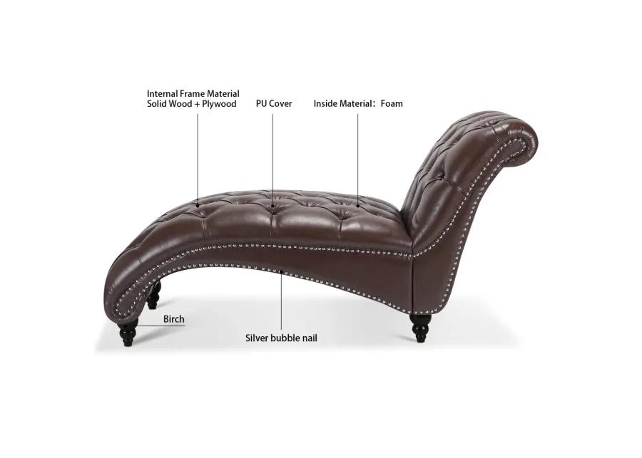 Tufted Armless Chaise Lounge