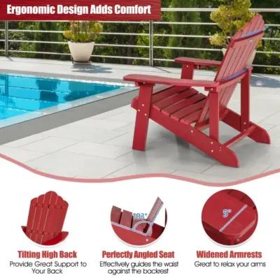 Hivvago Weather Resistant HIPS Outdoor Adirondack Chair with Cup Holder