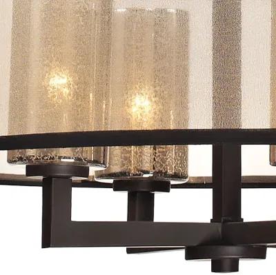 Diffusion 24'' Wide 4-Light Bronze Chandelier