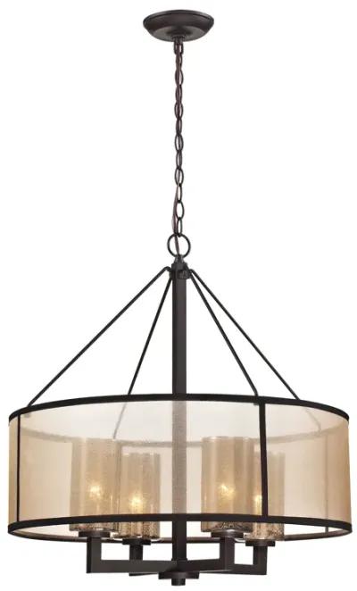 Diffusion 24'' Wide 4-Light Bronze Chandelier