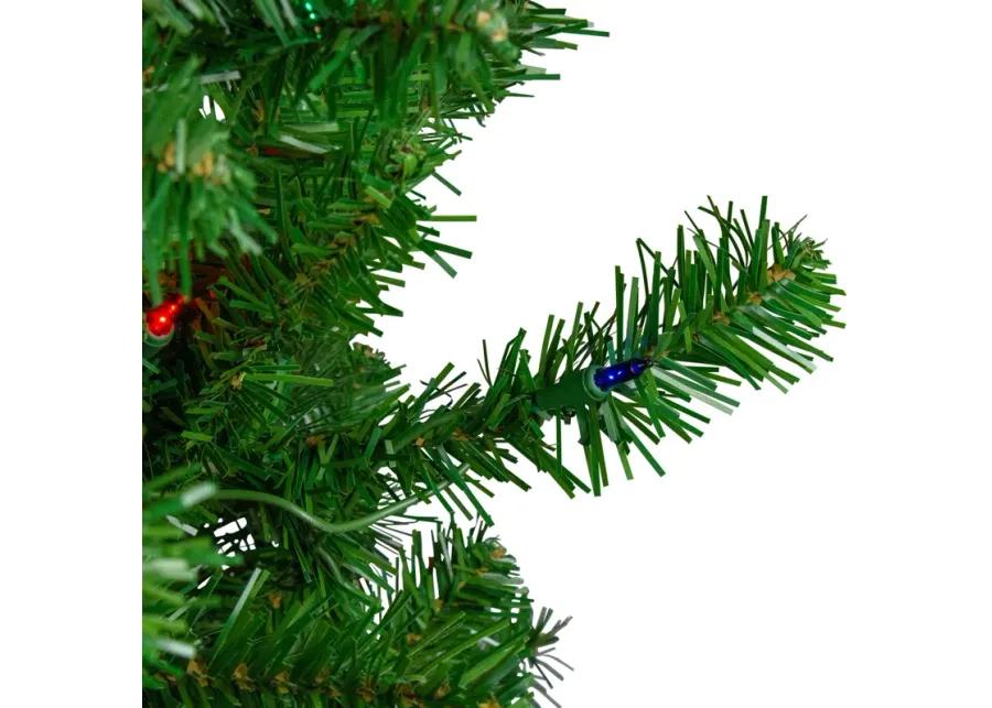 7' Pre-Lit Norfolk Spruce Artificial Christmas Tree  Multi Lights