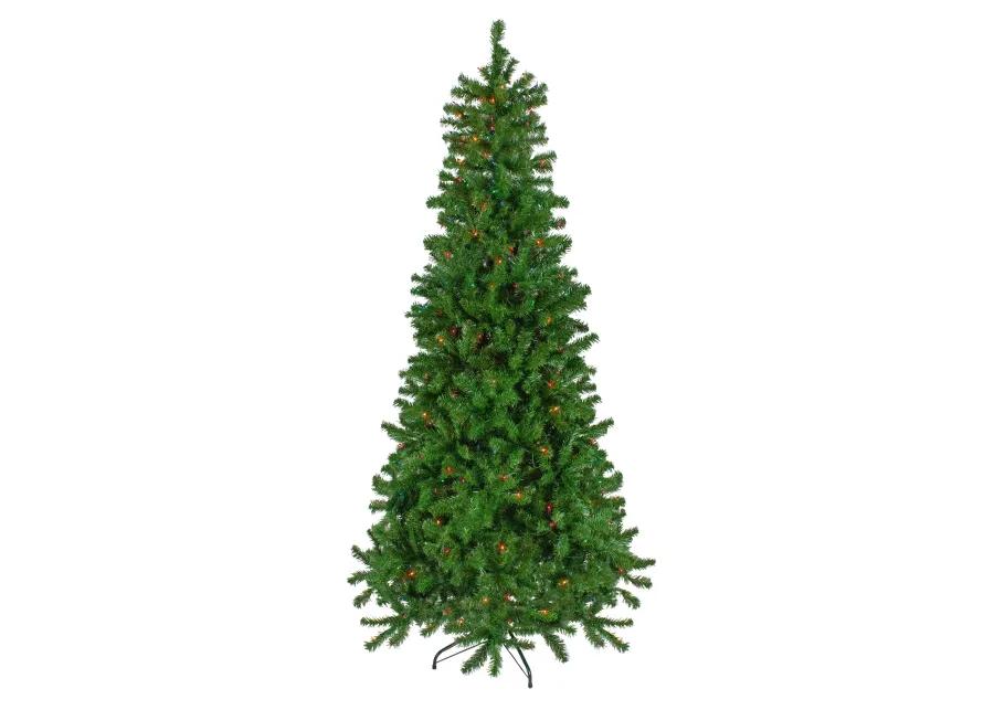 7' Pre-Lit Norfolk Spruce Artificial Christmas Tree  Multi Lights