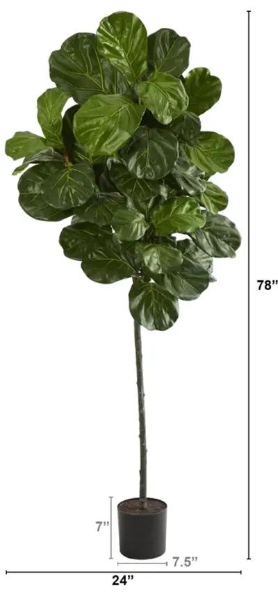 HomPlanti 6.5 Feet Fiddle Leaf Artificial Tree