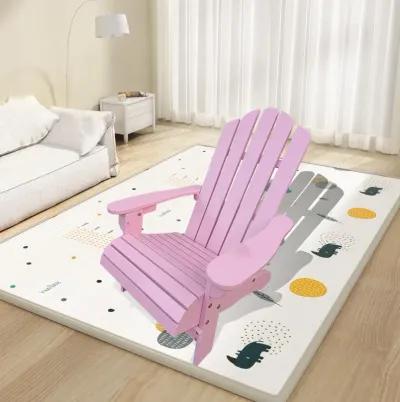 Outdoor Or Indoor Wood Children Adirondack Chair, Pink