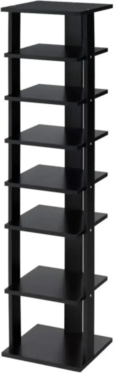 Hivvago 7-Tiers Vertical Wooden Space Saving Shoe Rack for Front Door