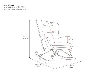 Robbie Rocker Accent Chair with Storage Pockets