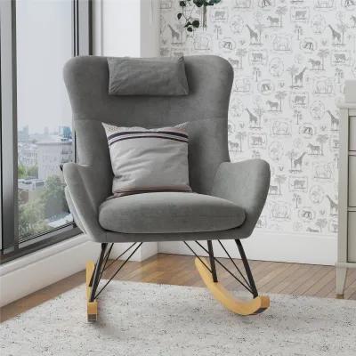 Robbie Rocker Accent Chair with Storage Pockets