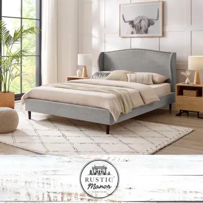 Rustic Manor Ciana Linen Platform Bed